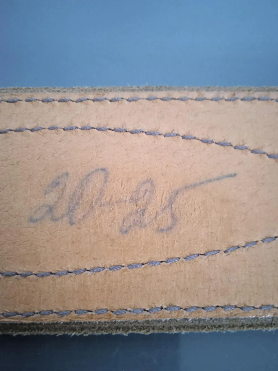 Vintage leren riem URSS 1981, echt leer, metalen gesp – photo 5